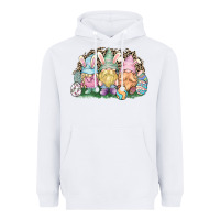 White Easter Day gnomes Heavyweight Hoodie - HowdyJamesFarm