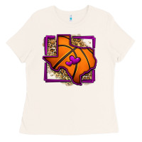 Bone leopard basketball texas map Ladies Tee - Jasminsmagicworld