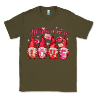 Army Green all you need is love Classic Tee - NancyCooperArtShop