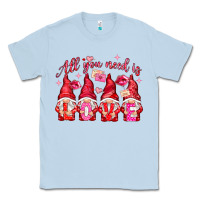 Dusty Blue all you need is love Classic Tee - NancyCooperArtShop