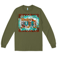 Army Green thankful nurse fall tumbler Long Sleeve Tee - BundleAndBundleShop