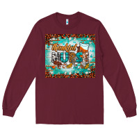 Burgundy thankful nurse fall tumbler Long Sleeve Tee - BundleAndBundleShop