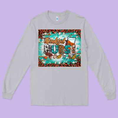 Thankful Nurse Fall Tumbler Long Sleeve Tee Designed By Bundleandbundleshop