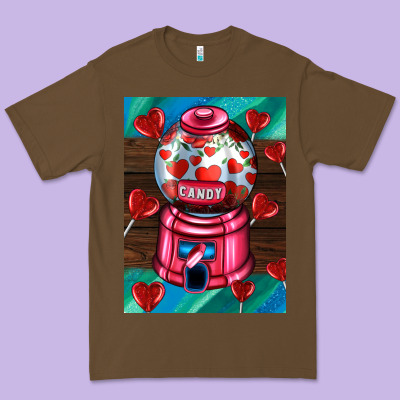 Candy Machine  With Heart Candies  Air Premium Tee Designed By Adodesignshop