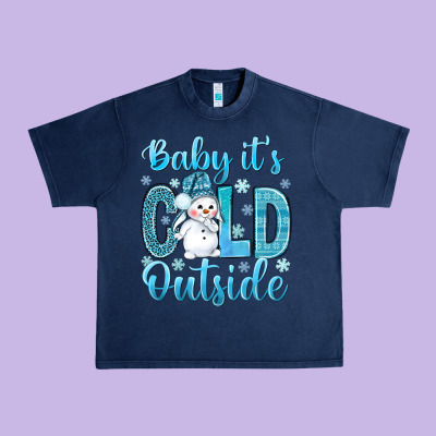 Baby Its Cold Outside Urban Heavy Tee Designed By Nancycooperartshop