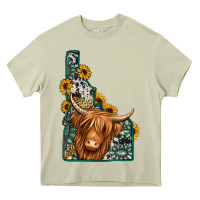 Mossy idaho map long haired cow Heavy Core Tee - Jasminsmagicworld
