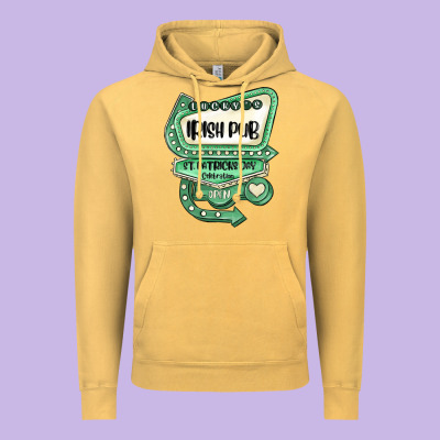 St Patricks Day ırısh Pub Vintage Hoodie Designed By Maliassmallbusiness