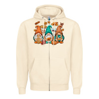 Sandshell Thanksgiving gnomes Zipper Hoodie - NancyCooperArtShop