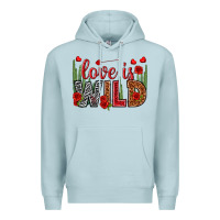 Blue Mist Love is wild Valentine's Day Premium Hoodie - HowdyJamesFarm