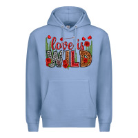 Colony Blue Love is wild Valentine's Day Premium Hoodie - HowdyJamesFarm