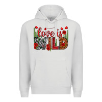 Dove Grey Love is wild Valentine's Day Premium Hoodie - HowdyJamesFarm
