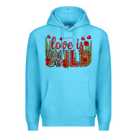 Ocean Blue Love is wild Valentine's Day Premium Hoodie - HowdyJamesFarm