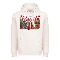 Pale Pink Love is wild Valentine's Day Premium Hoodie - HowdyJamesFarm