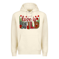 Sandshell Love is wild Valentine's Day Premium Hoodie - HowdyJamesFarm