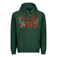 Sports Green Love is wild Valentine's Day Premium Hoodie - HowdyJamesFarm