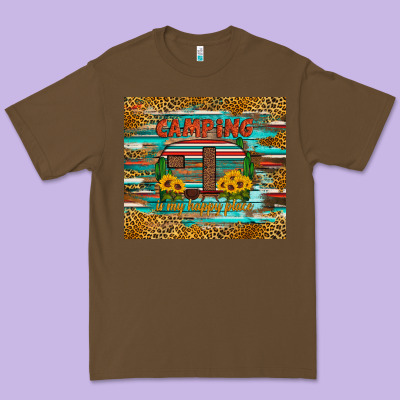 Camping Is My Happy Place Premium Tee Designed By Artiststas