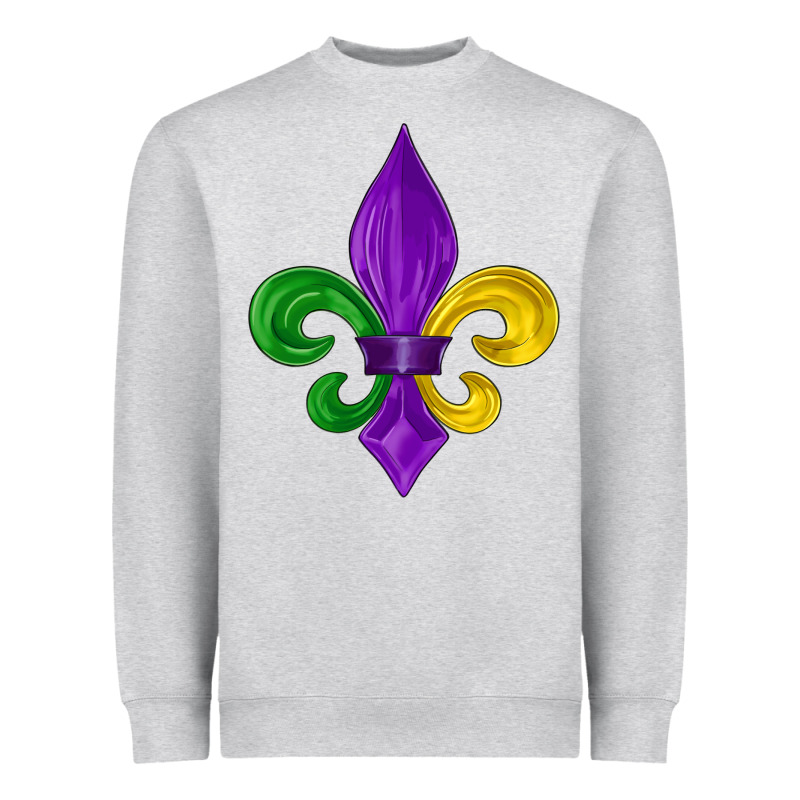 Mardi Gras Fleur De Lis Heavyweight Sweatshirt by LillyAllenDesigns | Teevron