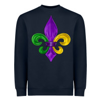 Navy mardi gras fleur de lis Heavyweight Sweatshirt - LillyAllenDesigns