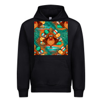 Black thanksgiving  turkey seamless pattern Urban Hoodie - BundleAndBundleShop