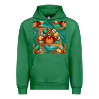 Emerald thanksgiving  turkey seamless pattern Urban Hoodie - BundleAndBundleShop