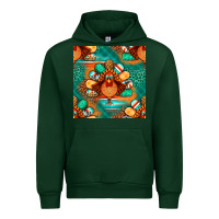 Forest Green thanksgiving  turkey seamless pattern Urban Hoodie - BundleAndBundleShop