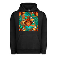 Pigment Black thanksgiving  turkey seamless pattern Urban Hoodie - BundleAndBundleShop