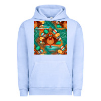 Pigment Grape Ice thanksgiving  turkey seamless pattern Urban Hoodie - BundleAndBundleShop