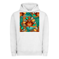 Pigment Lunar Rock thanksgiving  turkey seamless pattern Urban Hoodie - BundleAndBundleShop