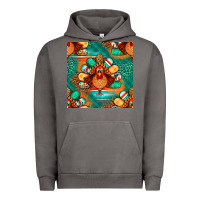 Pigment Tornado thanksgiving  turkey seamless pattern Urban Hoodie - BundleAndBundleShop