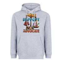 Heather Grey Love support advocate Heavyweight Hoodie - CowGirlArtShop
