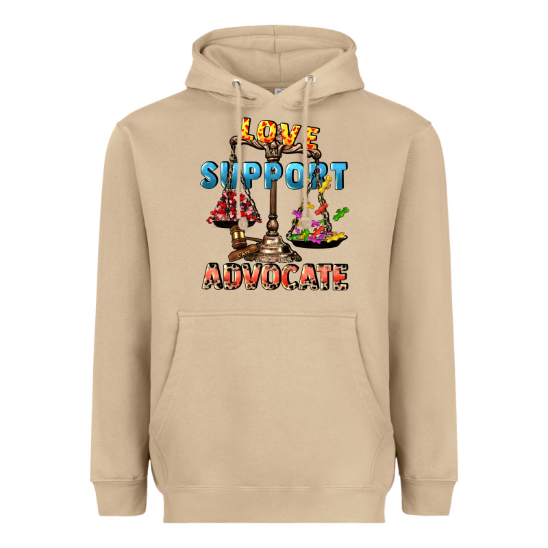 Love Support Advocate Heavyweight Hoodie by CowGirlArtShop | Teevron