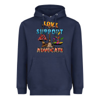 Navy Love support advocate Heavyweight Hoodie - CowGirlArtShop