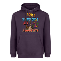 Plum Love support advocate Heavyweight Hoodie - CowGirlArtShop
