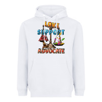 White Love support advocate Heavyweight Hoodie - CowGirlArtShop