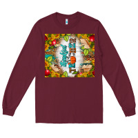 Burgundy thankful teacher fall tumbler Long Sleeve Tee - BundleAndBundleShop