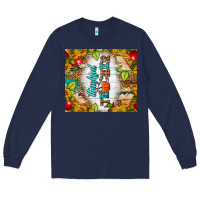 Navy thankful teacher fall tumbler Long Sleeve Tee - BundleAndBundleShop