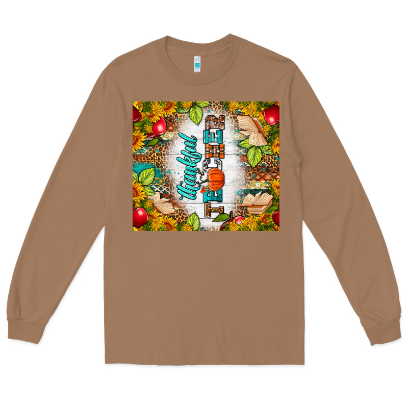 Thankful Teacher Fall Tumbler Long Sleeve Tee by BundleAndBundleShop | Teevron