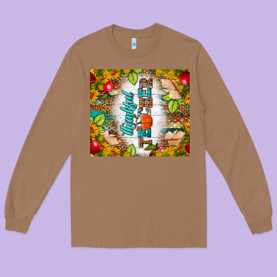 Thankful Teacher Fall Tumbler Long Sleeve Tee Designed By Bundleandbundleshop