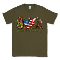 Army Green peace love army christmas Classic Tee - NancyCooperArtShop
