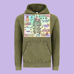 Self Love Vintage Hoodie Designed By Maliassmallbusiness