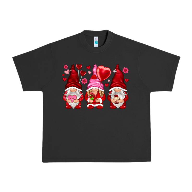 Valentines Day Gnomies With Heart Balloon Urban Heavy Tee by NancyCooperArtShop | Teevron