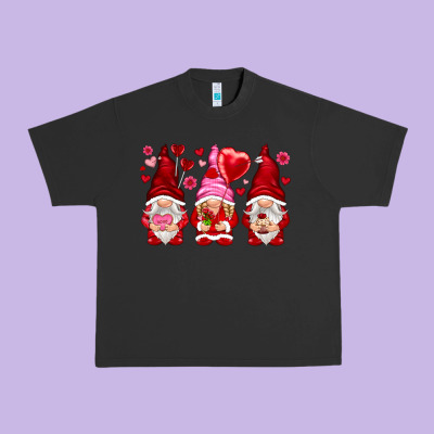 Valentines Day Gnomies With Heart Balloon Urban Heavy Tee Designed By Nancycooperartshop
