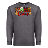 Charcoal Heather Nana Claus Christmas Lights And Gifts mother's day Premium Sweatshirt - HowdyJamesFarm
