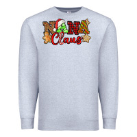 Heather Grey Nana Claus Christmas Lights And Gifts mother's day Premium Sweatshirt - HowdyJamesFarm