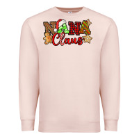 Pale Pink Nana Claus Christmas Lights And Gifts mother's day Premium Sweatshirt - HowdyJamesFarm