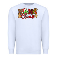 White Nana Claus Christmas Lights And Gifts mother's day Premium Sweatshirt - HowdyJamesFarm