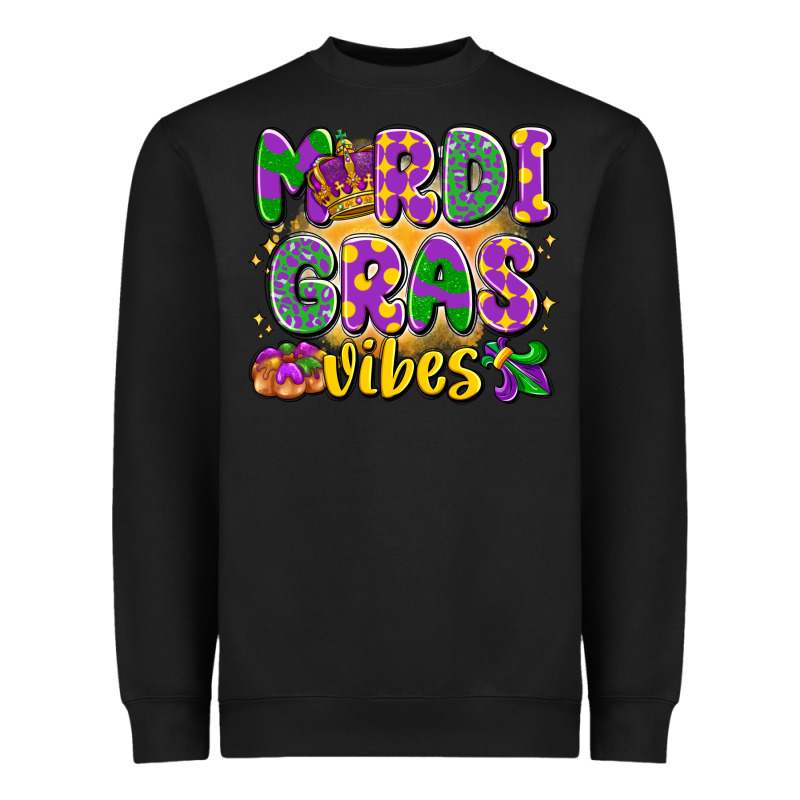 Mardi Gras Vibes Heavyweight Sweatshirt by LillyAllenDesigns | Teevron