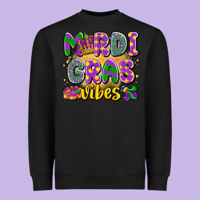 Mardi Gras Vibes Heavyweight Sweatshirt Designed By Lillyallendesigns