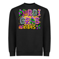 Black mardi gras vibes Heavyweight Sweatshirt - LillyAllenDesigns
