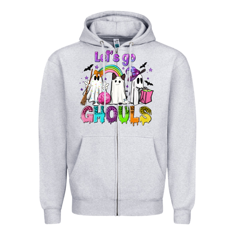 Let's Go Ghouls Zipper Hoodie by NancyCooperArtShop | Teevron